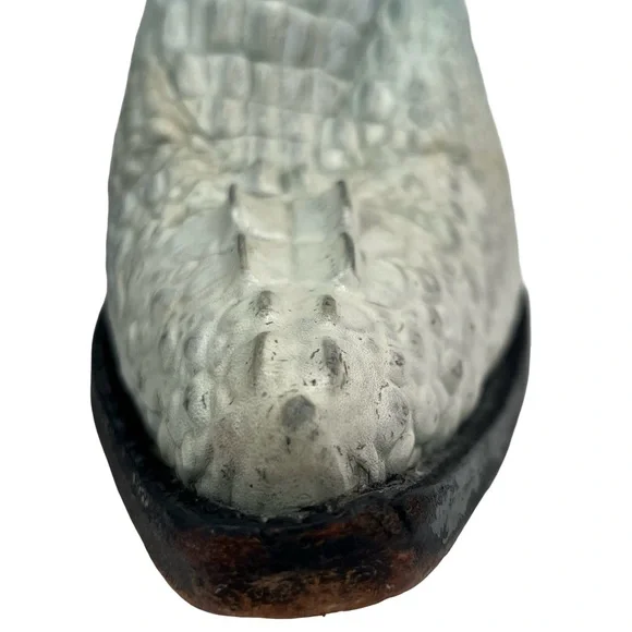 Rogers Turquoise Croc-Embossed Cowboy Boots - Picture 13 of 16